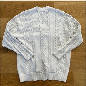 Sunday Best cable Knit Cardigan in White